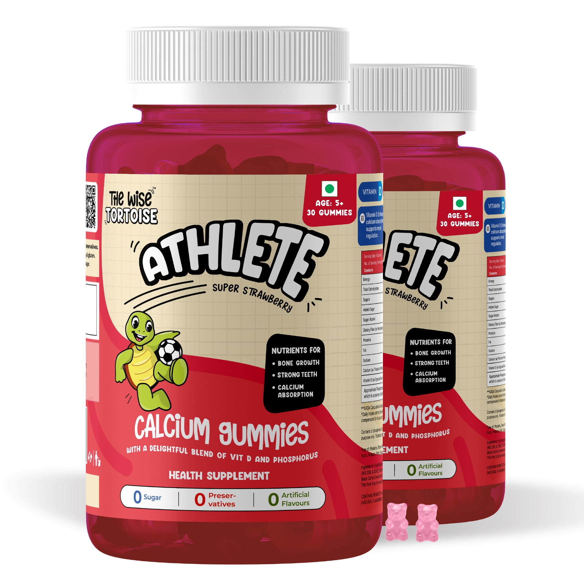 Athlete Zero Sugar Gummies (Calcium + Vitamin D)