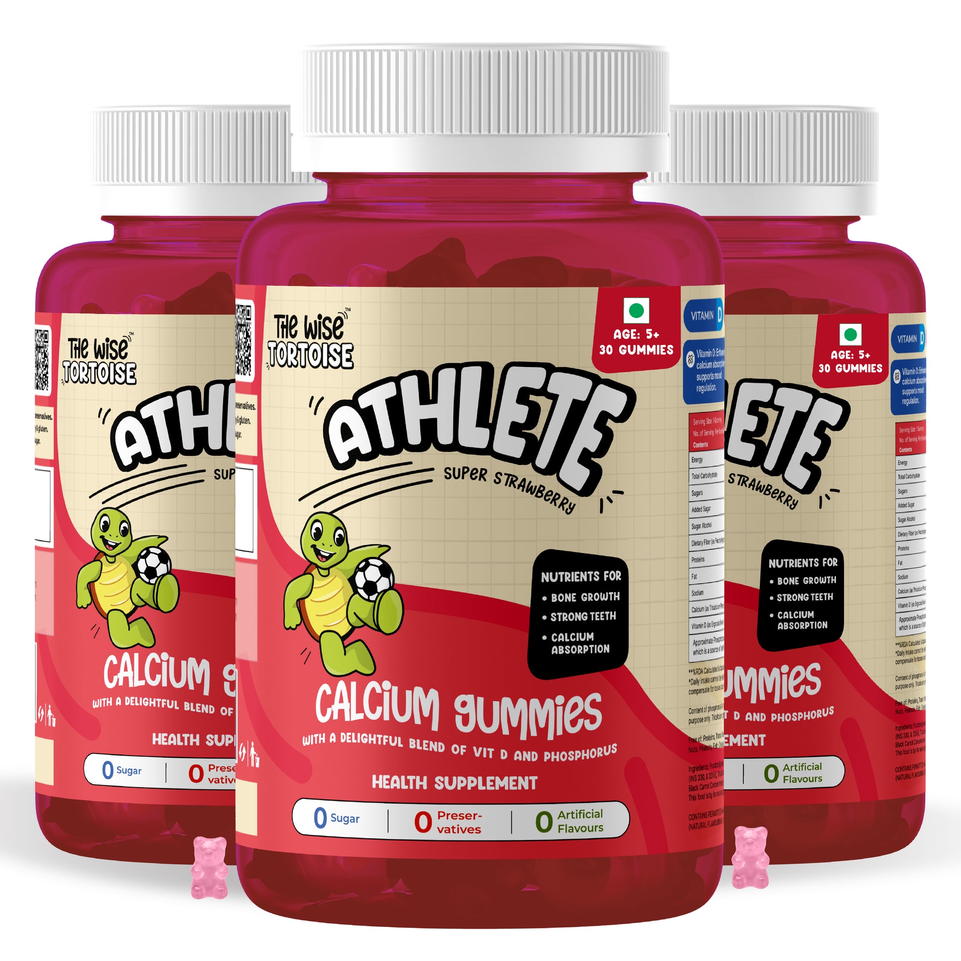 Athlete Zero Sugar Gummies (Calcium + Vitamin D)
